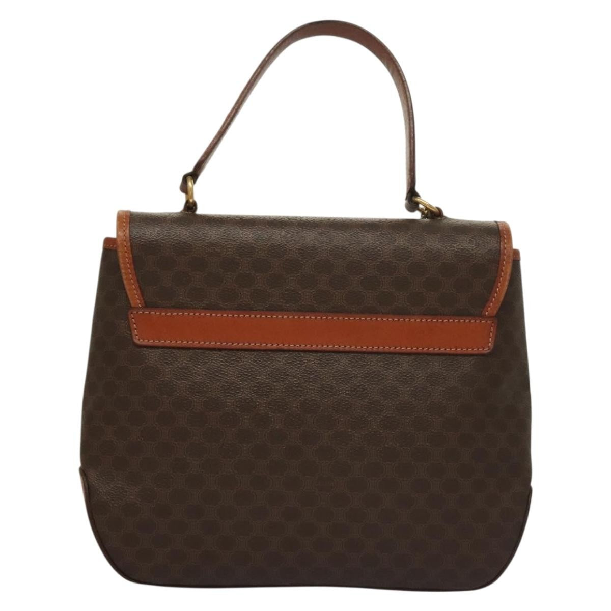Celine Triomphe vintage handbag Macadam canvas, BROWN, CANVAS, Handbag