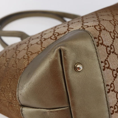 Gucci Heart Bit Open Tote GG Canvas with Leather, BEIGE, CANVAS, Tote bag