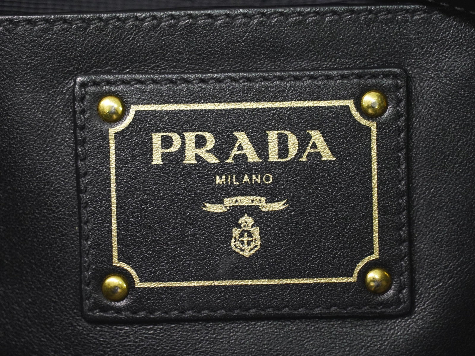 Prada Convertible Shopper Tote Soft Calf, BLACK, LEATHER, Tote bag