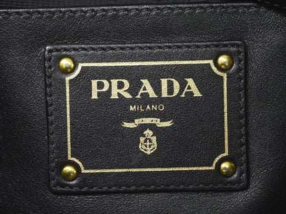 Prada Convertible Shopper Tote Soft Calf, BLACK, LEATHER, Tote bag