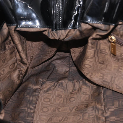 Salvatore Ferragamo Gancini Tote Patent leather, BLACK, PATENT_LEATHER, Tote bag