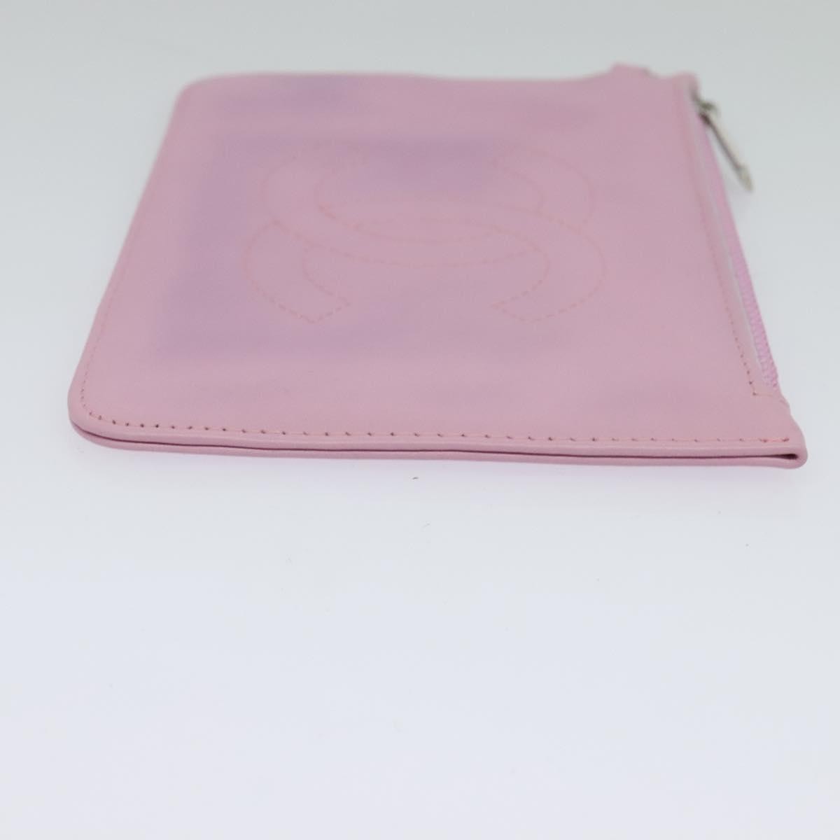 Chanel CC O Case Pouch Goatskin, PINK, LEATHER, Clutche & pouche