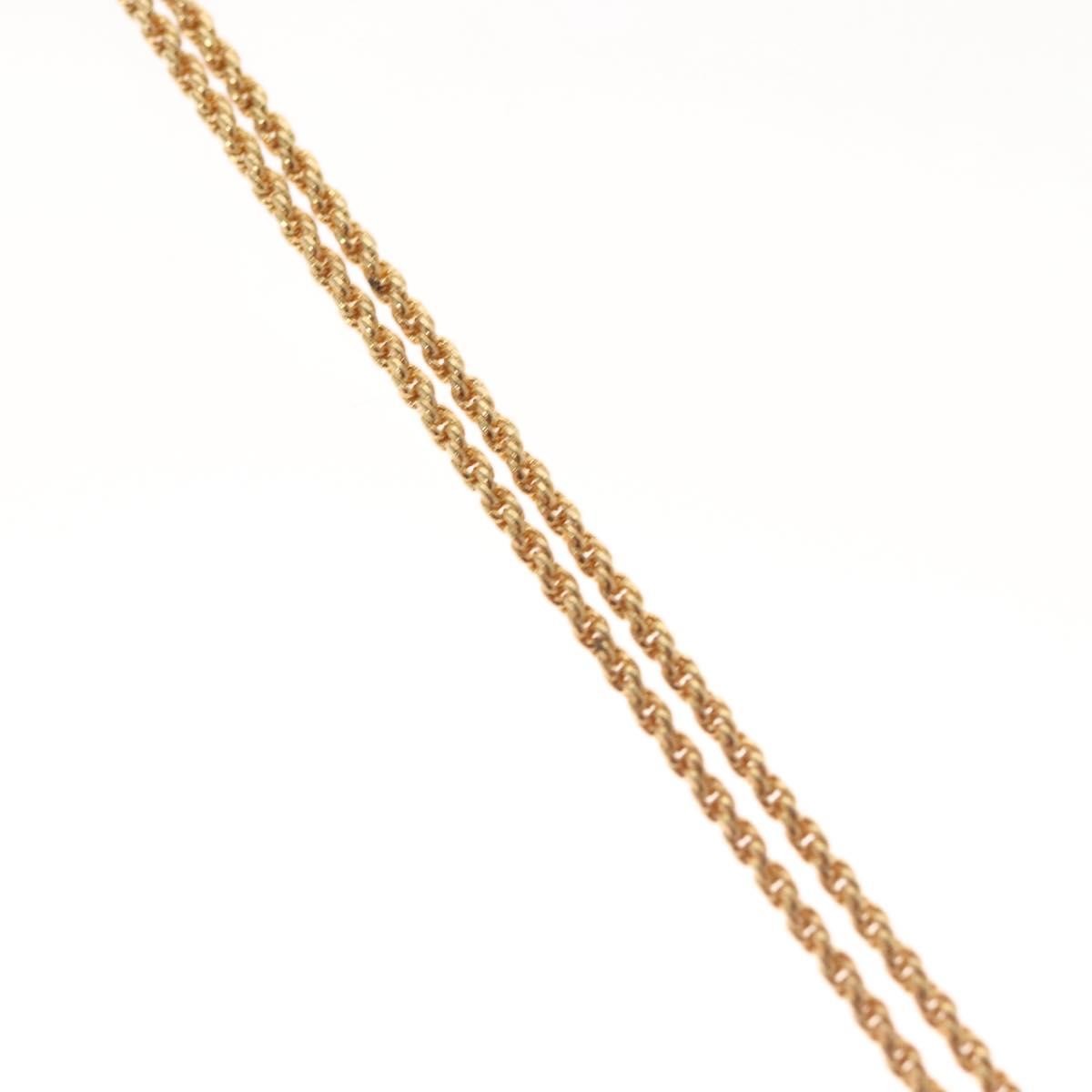 Christian Dior Vintage CD Round Pendant Necklace Metal, GOLD, METAL, Necklace