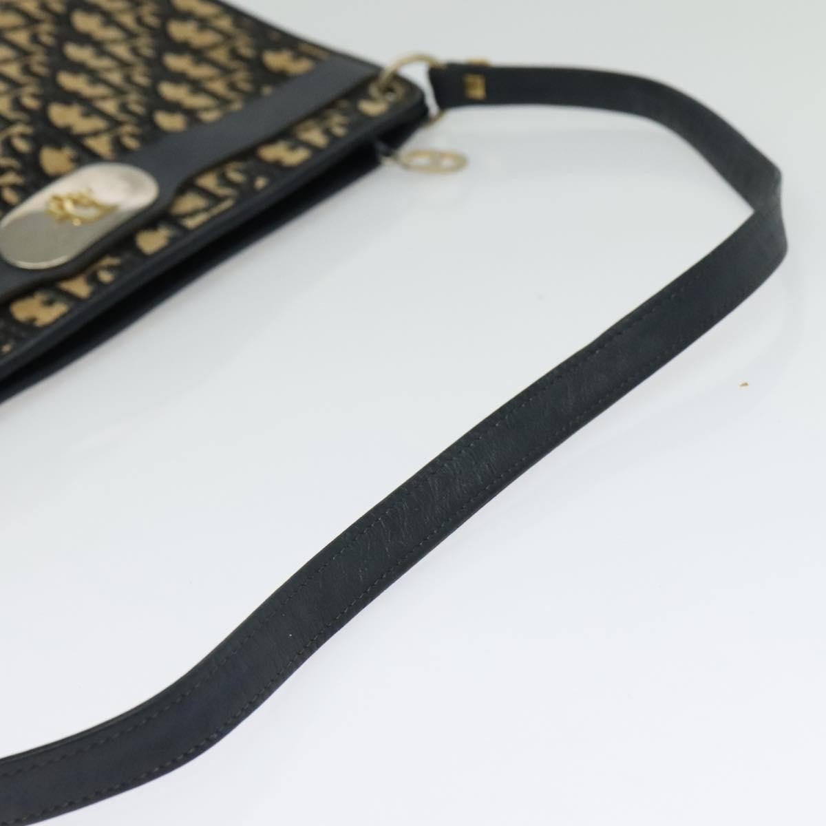 Christian Dior Vintage Trotter Crossbody Bag Canvas, BROWN, CANVAS, Shoulder bag