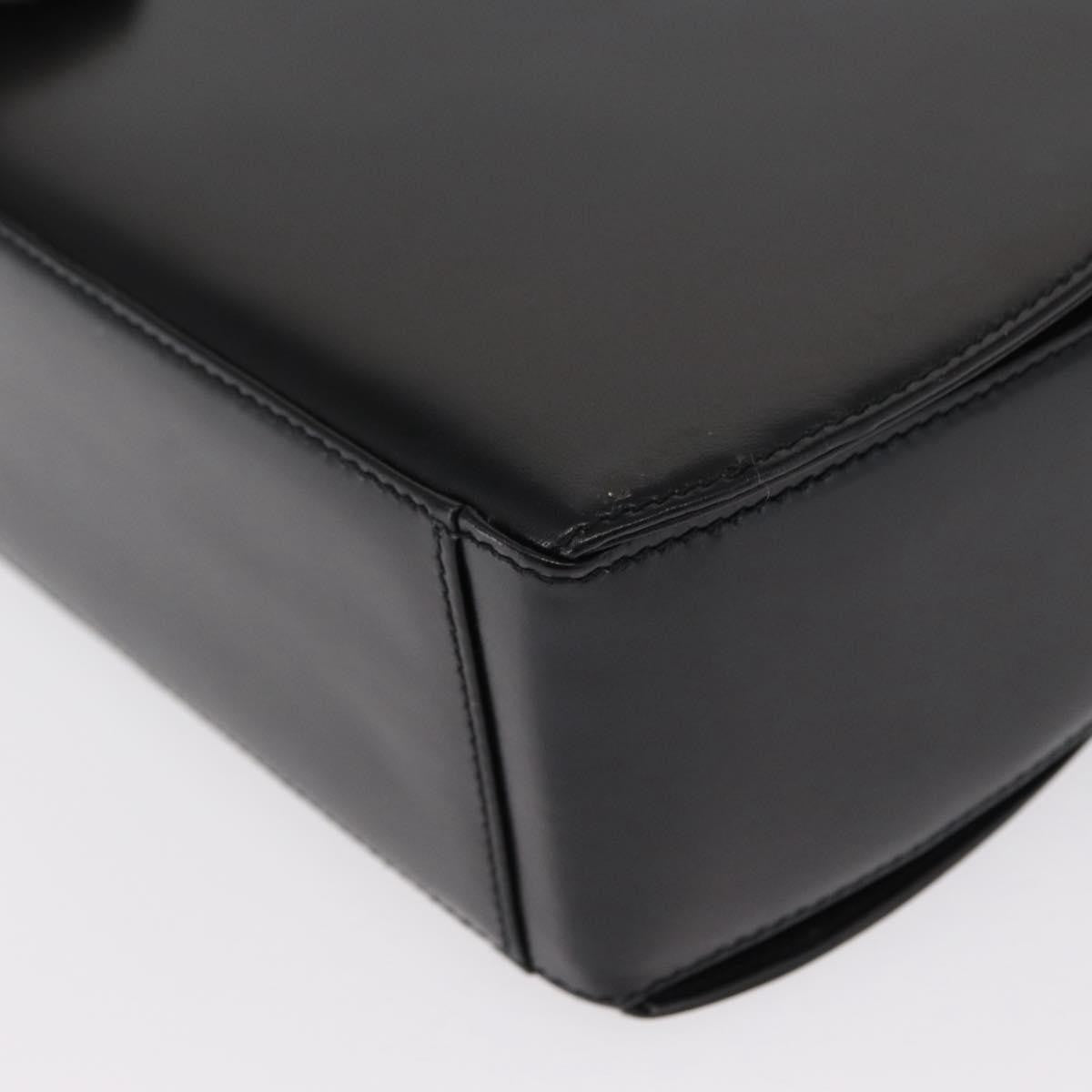 Salvatore Ferragamo Gancini Shoulder Bag Leather, BLACK, LEATHER, Shoulder bag