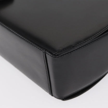 Salvatore Ferragamo Gancini Shoulder Bag Leather, BLACK, LEATHER, Shoulder bag