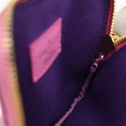 Louis Vuitton Lanyard Multipochette Coin Case Monogram Empreinte, PINK, LEATHER, Wallets