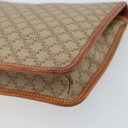 Celine Macadam Pochette Canvas and Leather, BEIGE, CANVAS, Clutche & pouche