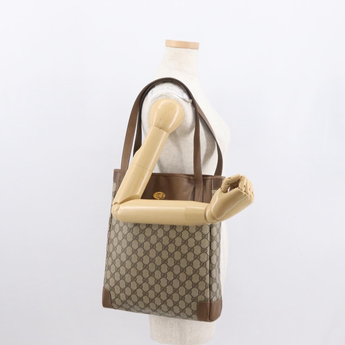 Gucci Vintage tote Canvas, BEIGE, CANVAS, Tote bag