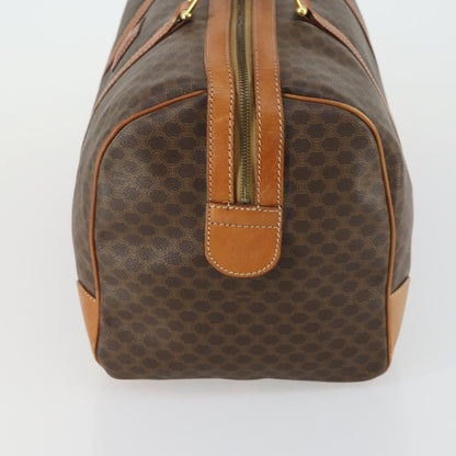 Celine Vintage Macadam Boston bag Canvas and Leather, BROWN, CANVAS, Travel bag