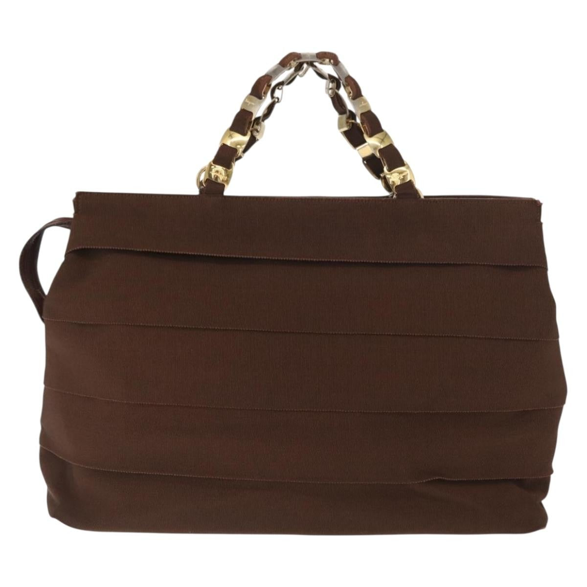 Salvatore Ferragamo Vala tote Canvas, BROWN, CANVAS, Tote bag