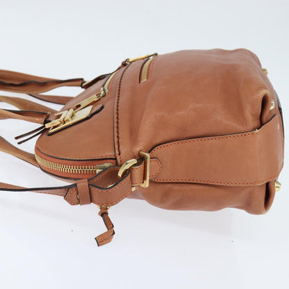 Chloe Angie Tote Leather, BROWN, LEATHER, Tote bag