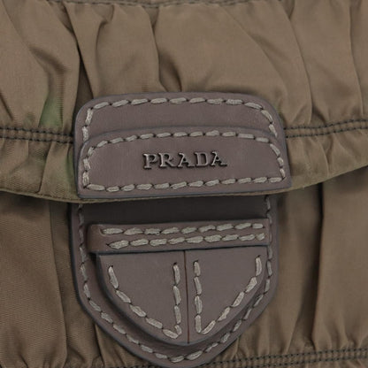 Prada Gaufre Convertible Hobo Tessuto, Gray, Nylon, Shoulder Bag