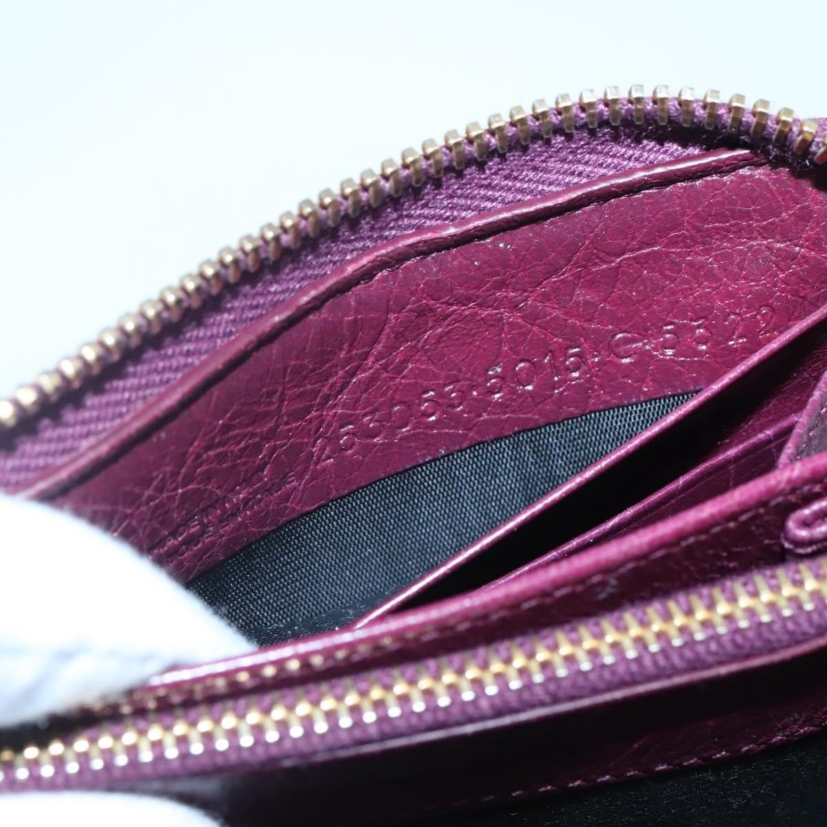Balenciaga Classic Continental Zip Around Wallet Leather, PURPLE, LEATHER, Wallets