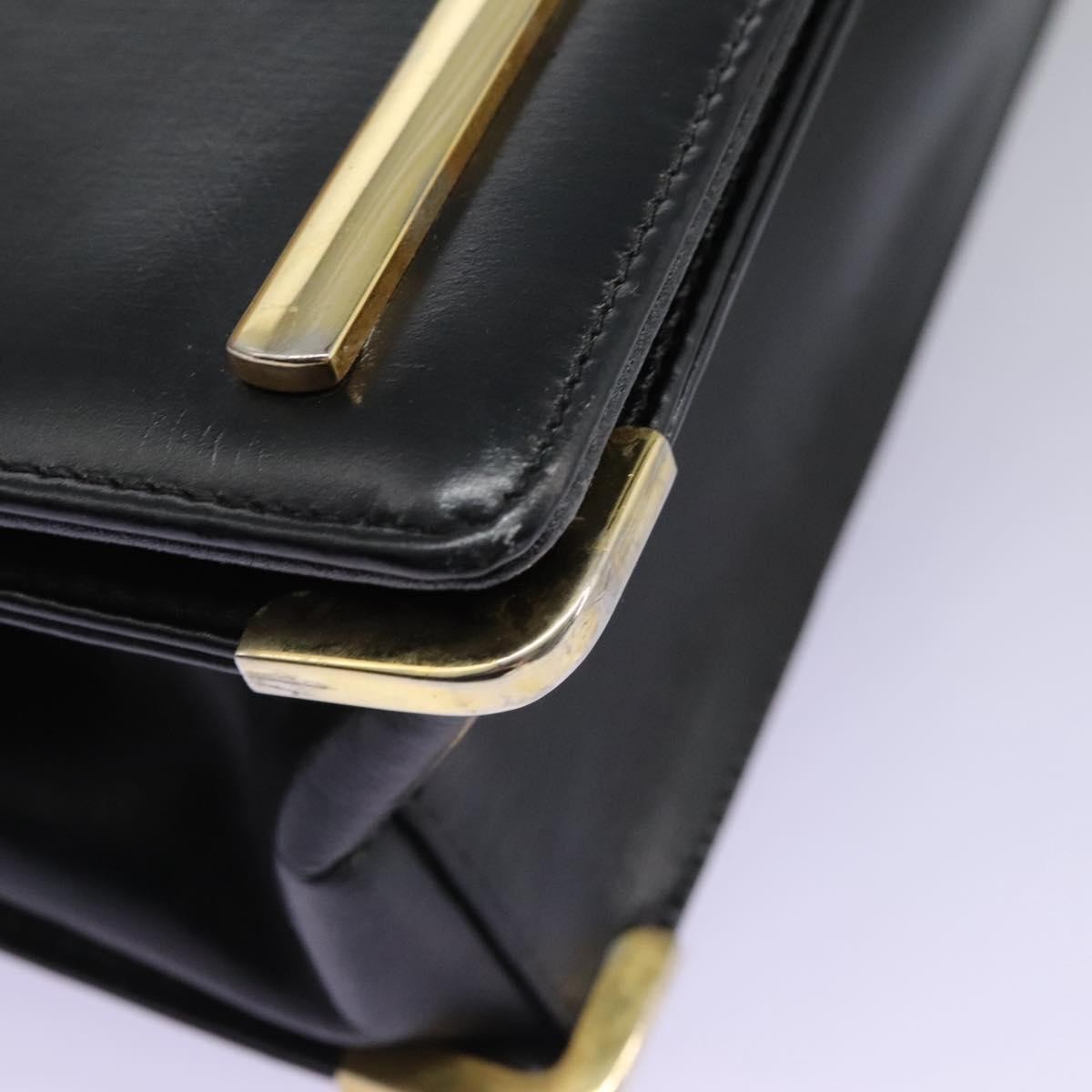 Christian Dior Vintage Shoulder Bag Leather, BLACK, LEATHER, Shoulder bag