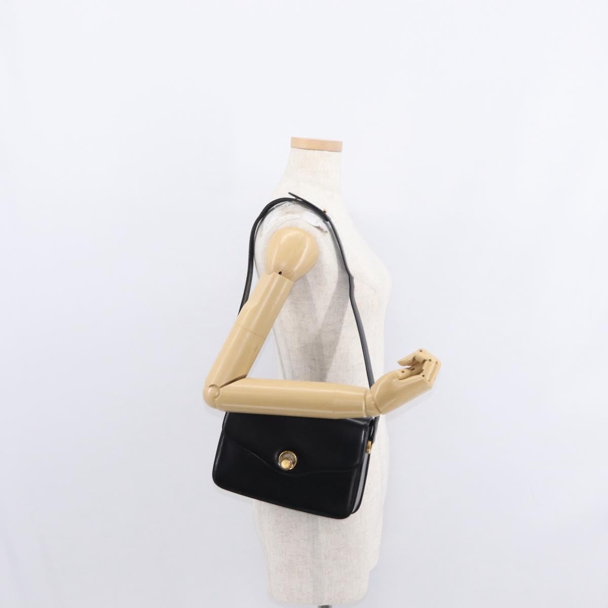Gucci Vintage Shoulder Bag Leather, BLACK, LEATHER, Shoulder bag