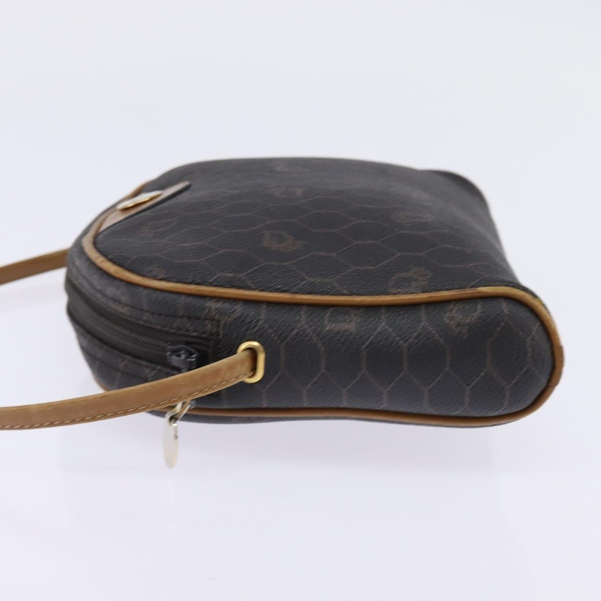 Christian Dior Vintage Honeycomb Shoulder Bag Canvas, BLACK, CANVAS, Shoulder bag