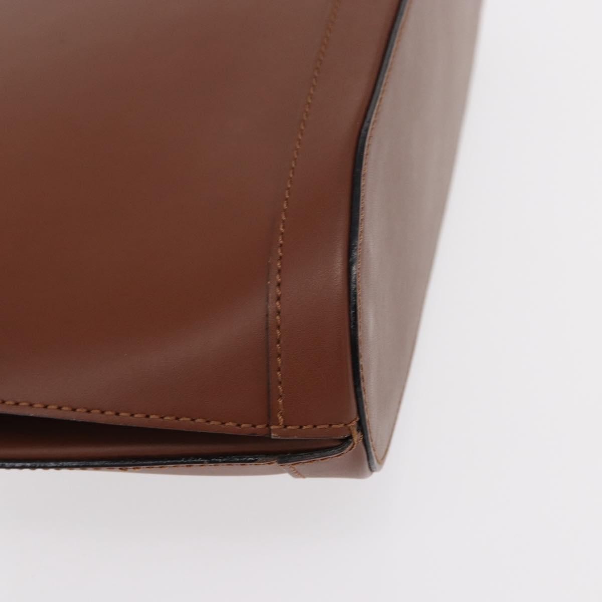 Celine Vintage Shoulder Bag Leather, BROWN, LEATHER, Shoulder bag