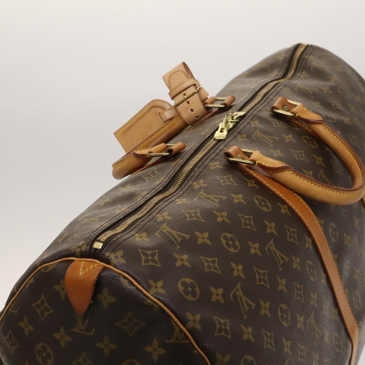 Louis Vuitton Keepall Bag Monogram Canvas, BROWN, CANVAS, Travel bag