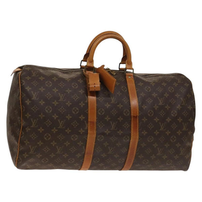 Louis Vuitton Keepall Bag Monogram Canvas, BROWN, CANVAS, Travel bag