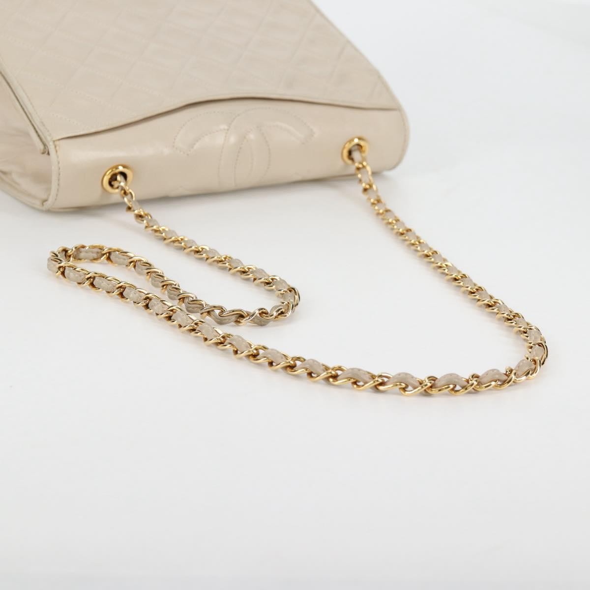 Chanel Vintage Tassel Flap Bag Quilted Lambskin, GOLD, LAMB_SKIN, Handbag