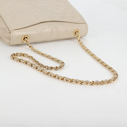 Chanel Vintage Tassel Flap Bag Quilted Lambskin, GOLD, LAMB_SKIN, Handbag