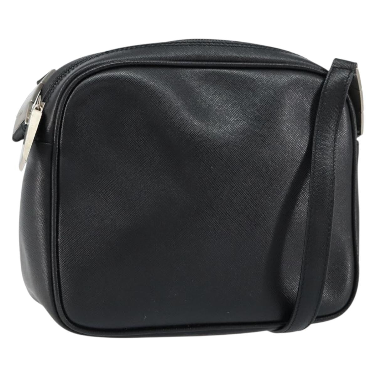 Salvatore Ferragamo Vintage Shoulder Bag Leather, BLACK, LEATHER, Shoulder bag