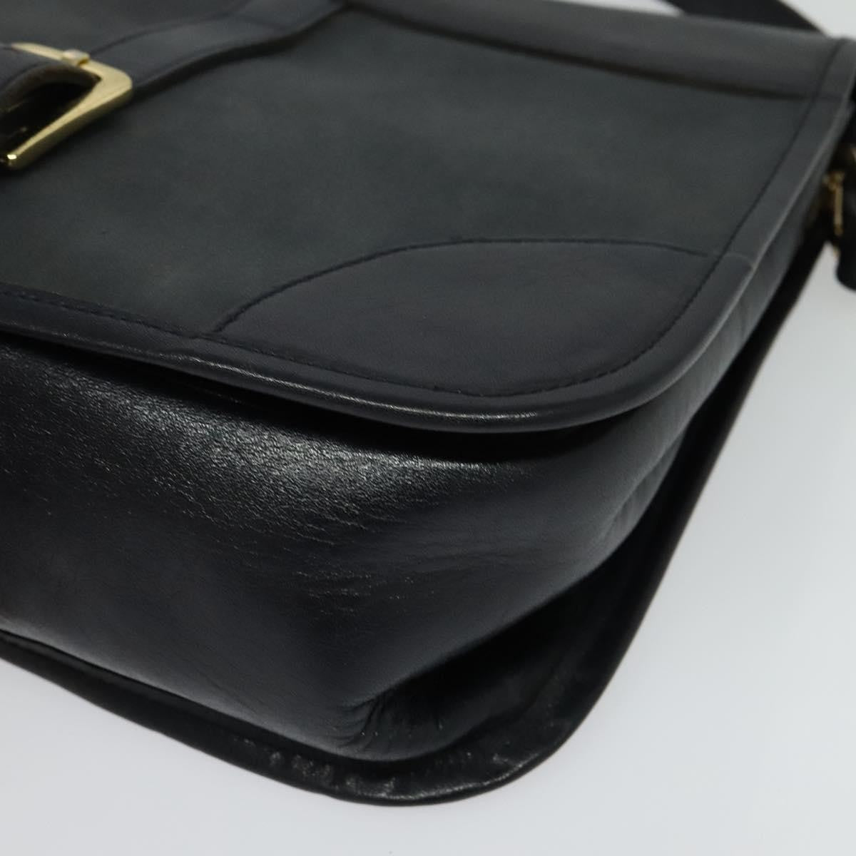 Burberry Flap Shoulder Bag Leather, NAVY, LEATHER, Shoulder bag