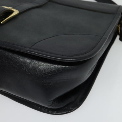 Burberry Flap Shoulder Bag Leather, NAVY, LEATHER, Shoulder bag