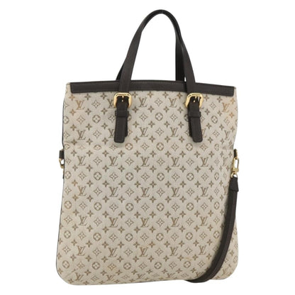 Louis Vuitton Francoise handbag Mini lin, KHAKI, CANVAS, Tote bag