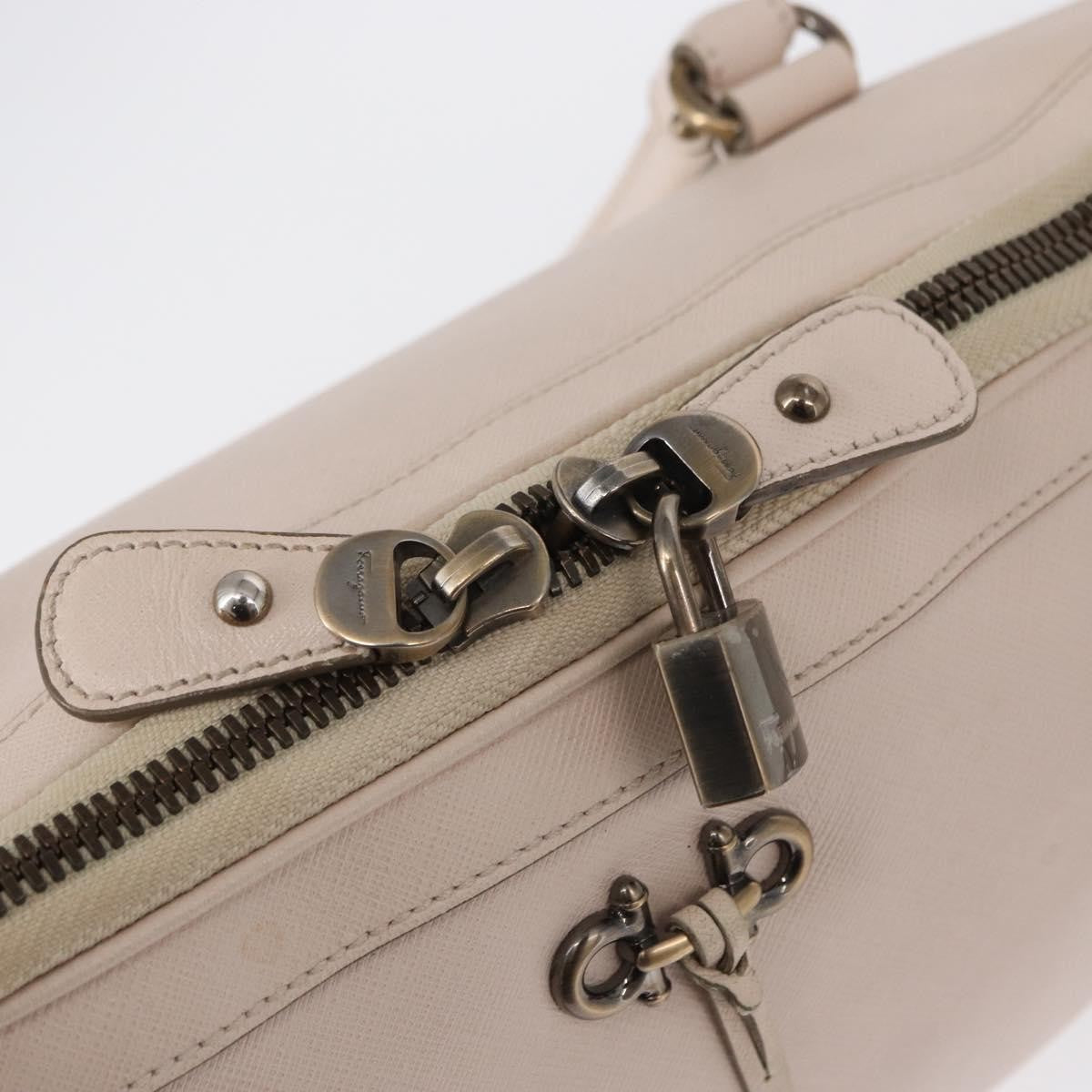 Salvatore Ferragamo Gancini handbag Leather, Pink, Leather, Handbag
