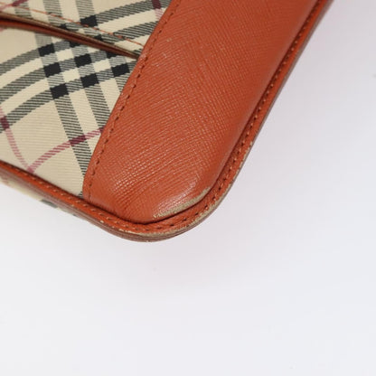 Burberry Front Pocket Messenger Bag Check Embossed Leather, BEIGE, CANVAS, Shoulder bag