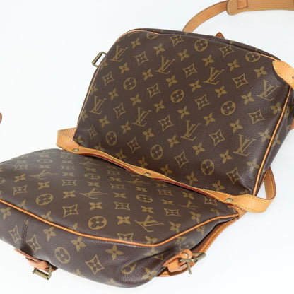 Louis Vuitton Saumur Handbag Monogram Canvas, Brown, Canvas, Shoulder Bag
