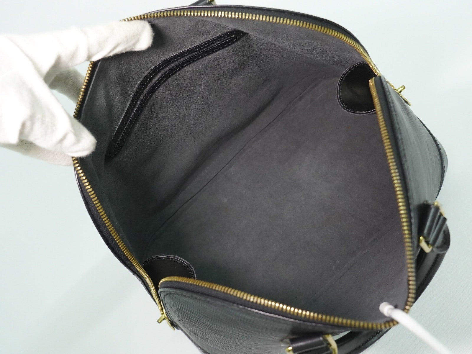 Louis Vuitton Alma Handbag Epi Leather, BLACK, EPI_LEATHER, Handbag