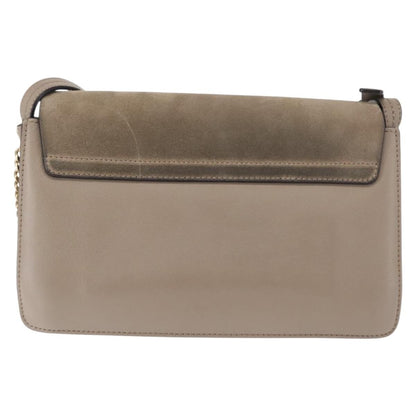 Chloe Faye Shoulder Bag Leather and Suede, BEIGE, SUEDE, Shoulder bag