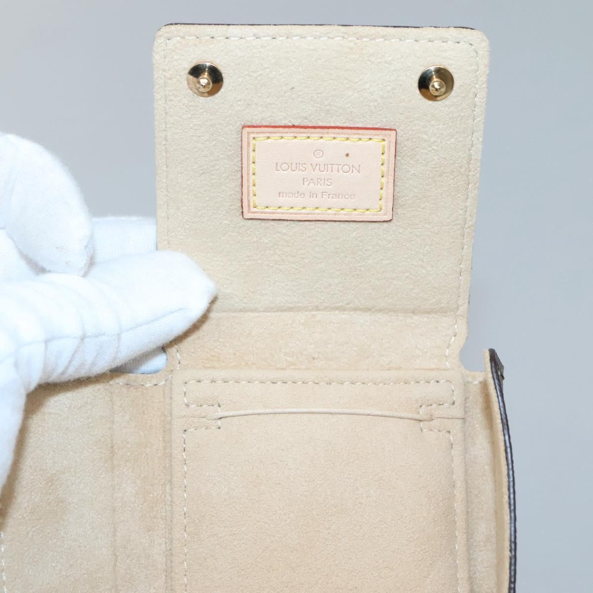 Louis Vuitton CASE JEWELRY BOX Canvas, BROWN, CANVAS, Wallets