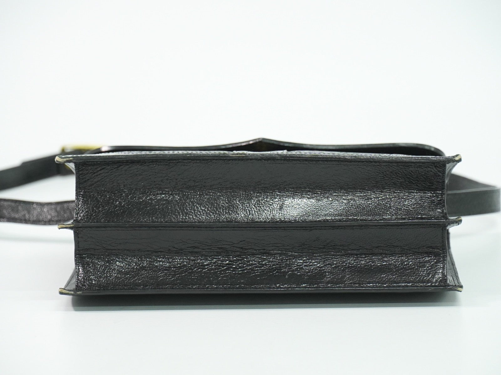 Saint Laurent Vintage Shoulder Bag Leather, BLACK, LEATHER, Shoulder bag