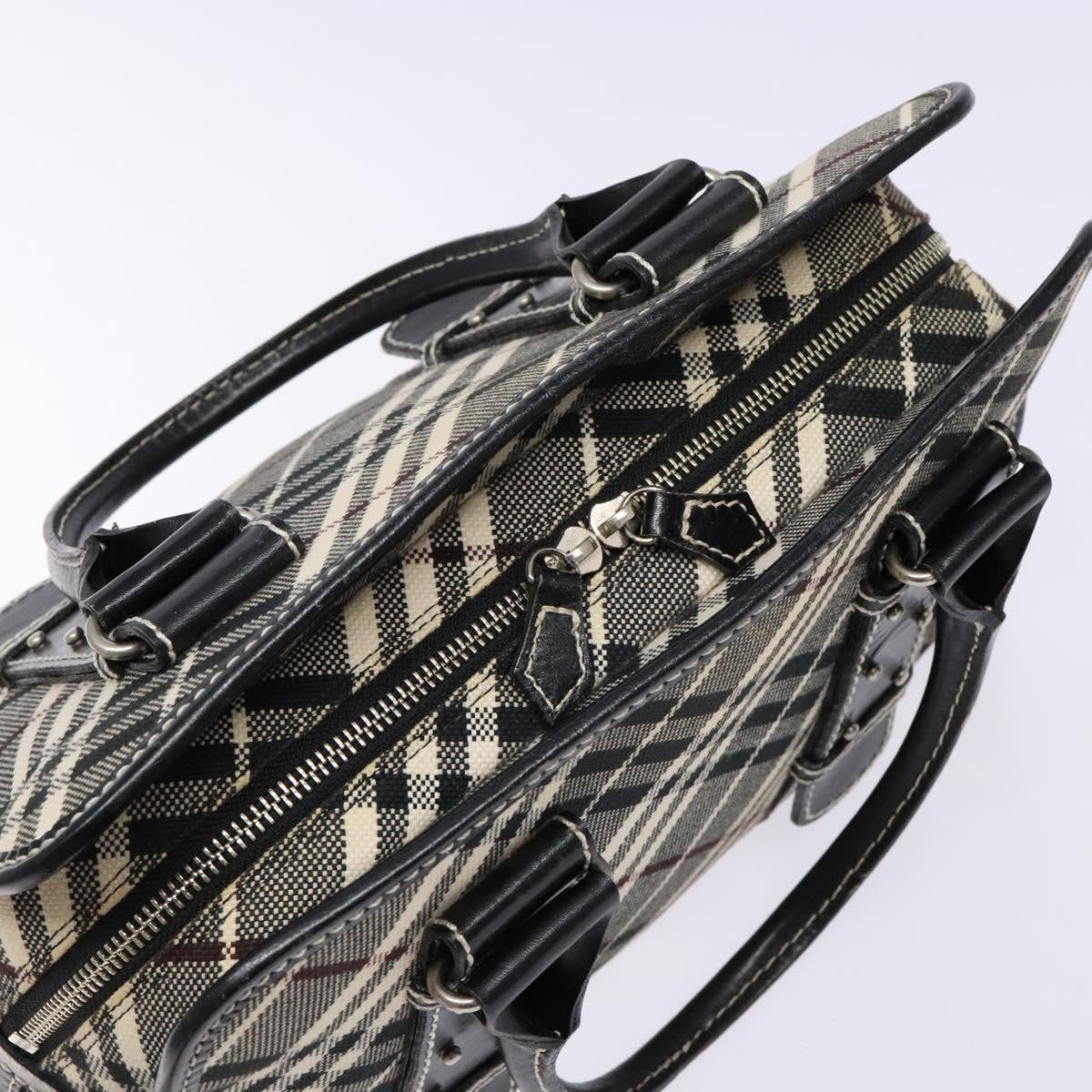 Burberry Belted handle handbag Nova check canvas, BLACK, CANVAS, Handbag