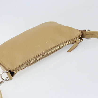 Celine Vintage Shoulder Bag Leather, BEIGE, LEATHER, Shoulder bag
