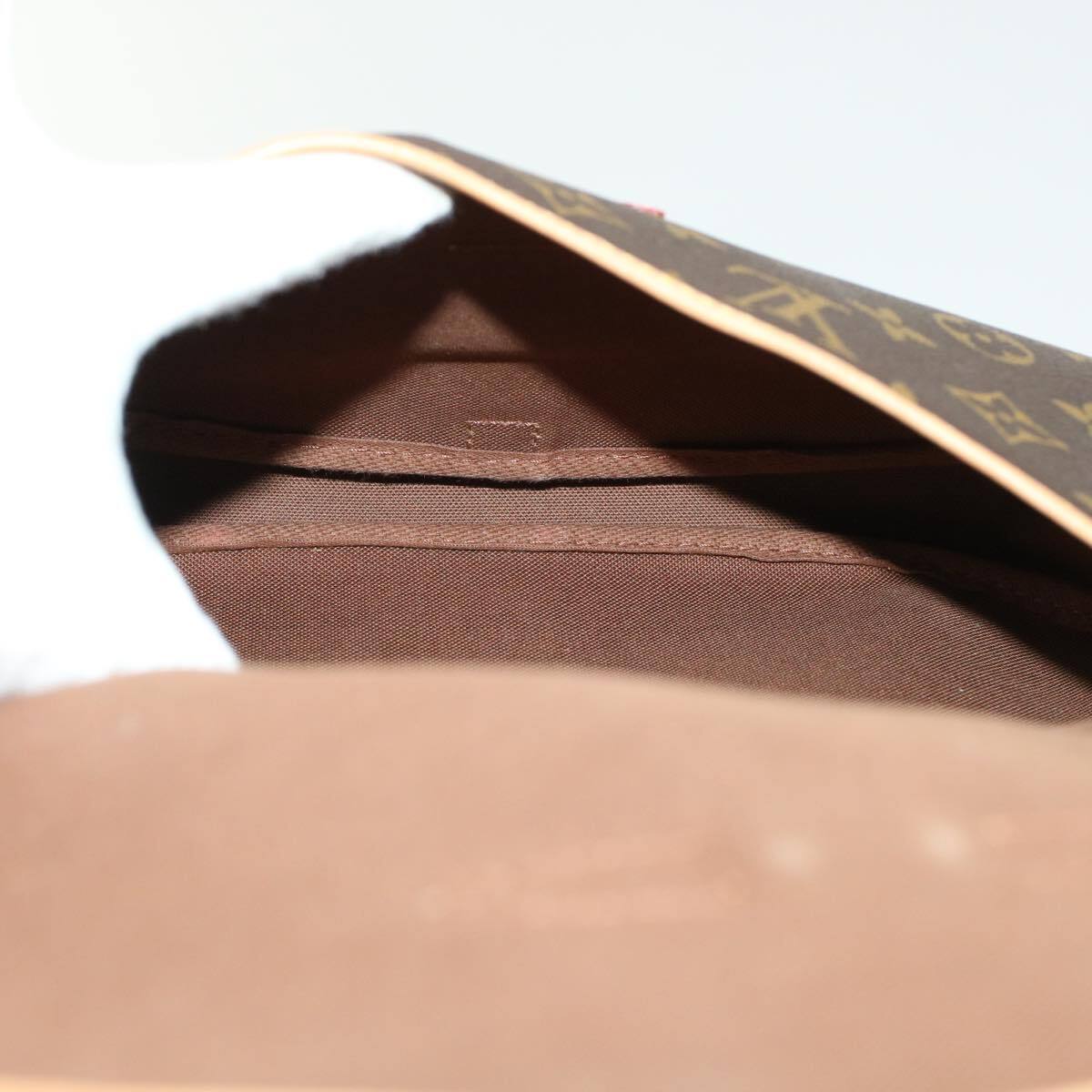 Louis Vuitton Saumur Handbag Monogram Canvas, BROWN, CANVAS, Shoulder bag