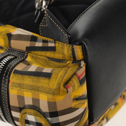 Burberry Graffiti Rucksack Backpack Vintage Check Canvas, BEIGE, CANVAS, Backpack