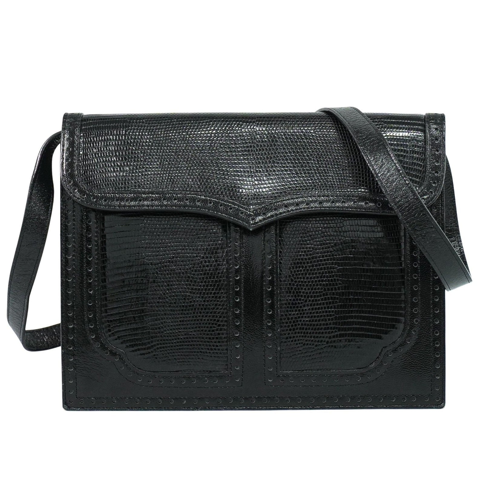 Saint Laurent Vintage Shoulder Bag Leather, BLACK, LEATHER, Shoulder bag