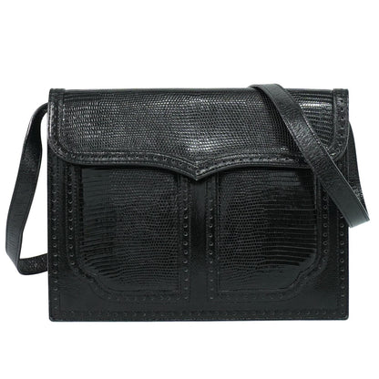 Saint Laurent Vintage Shoulder Bag Leather, BLACK, LEATHER, Shoulder bag