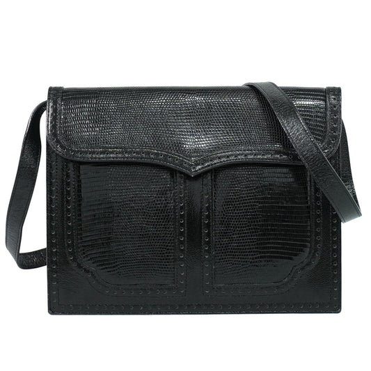 Saint Laurent Vintage Shoulder Bag Leather, BLACK, LEATHER, Shoulder bag