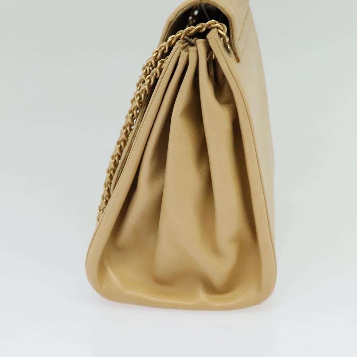 Chanel Chocolate Bar Accordion Reissue Flap Bag Quilted Lambskin, BEIGE, LEATHER, Shoulder bag