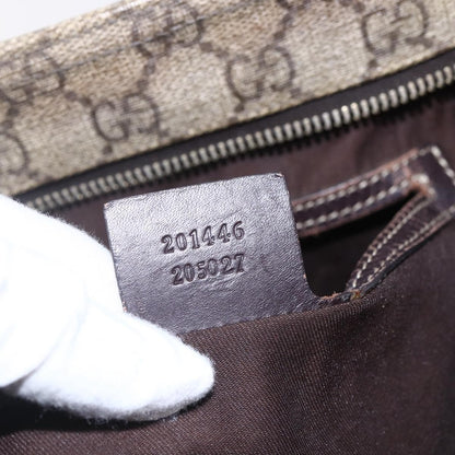 Gucci Zip Top Messenger Bag GG Coated Canvas, BEIGE, PVC, Shoulder bag