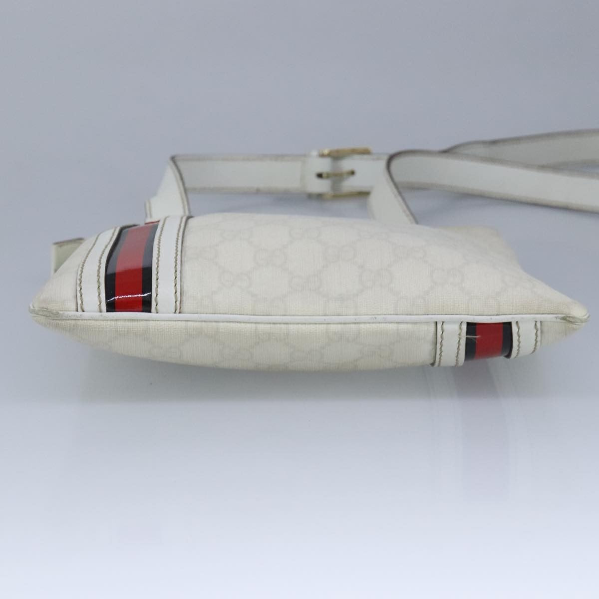 Gucci Sherry line shoulder bag Canvas, White, PVC, Shoulder Bag