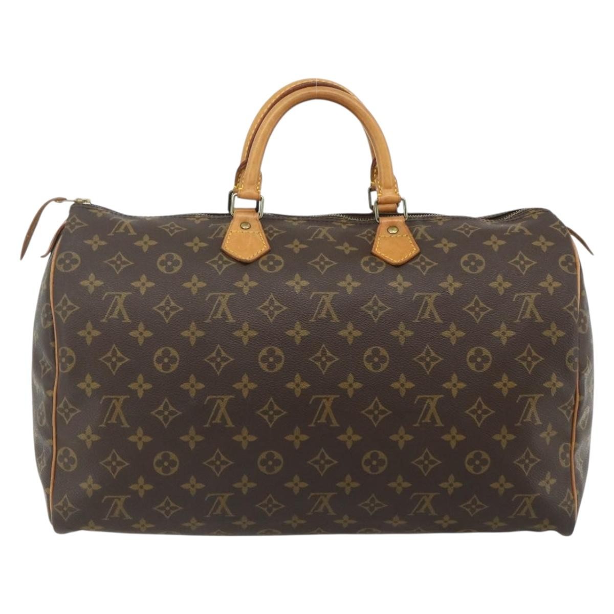 Louis Vuitton Speedy Handbag Monogram Canvas, Brown, Canvas, Handbag