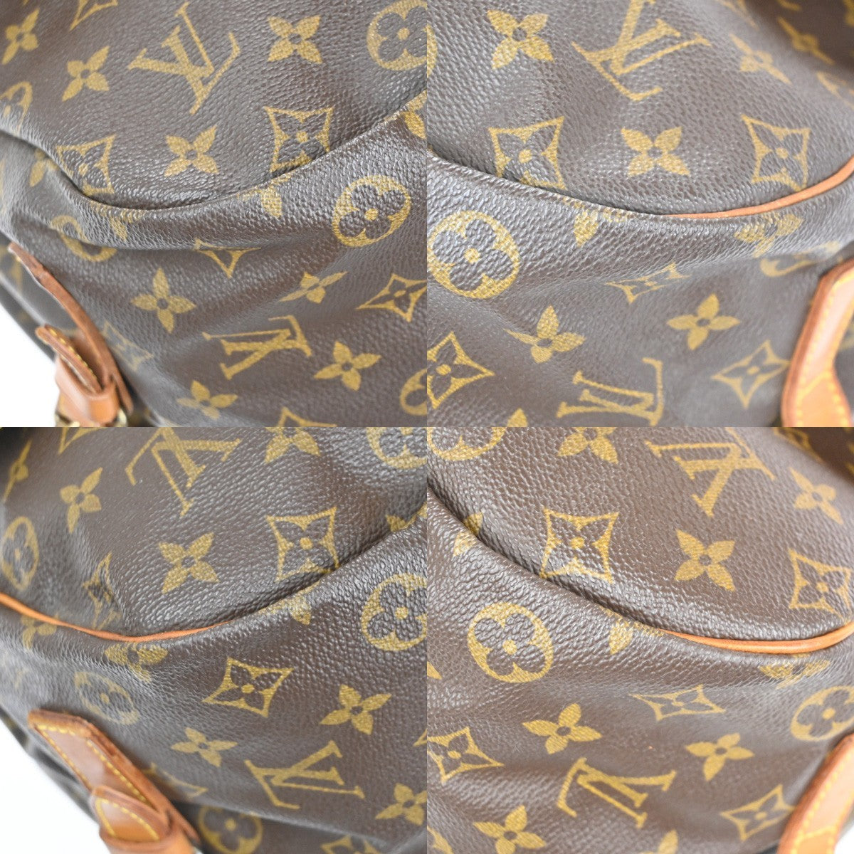 Louis Vuitton Saumur Handbag Monogram Canvas, Brown, Canvas, Shoulder Bag