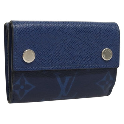 Louis Vuitton Discovery Wallet Monogram Taigarama, BLUE, LEATHER, Wallets